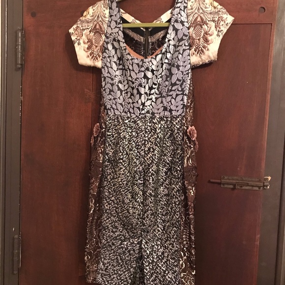 Anthropologie Embroidered Brocade Dress. NEW - Picture 8 of 8